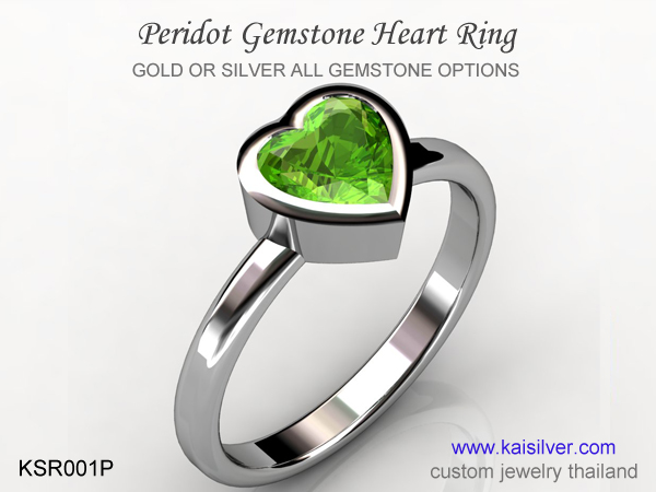 peridot gemstone ring
