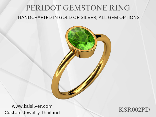 peridot gold ring