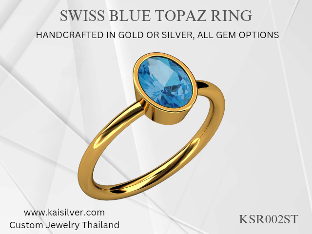 topaz gold ring