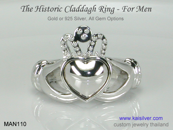 men's  claddagh ring 