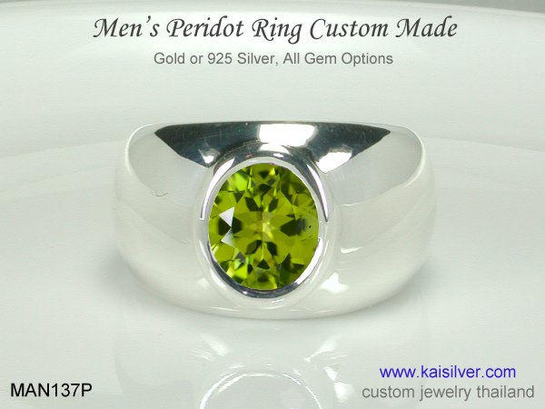 peridot ring for men 