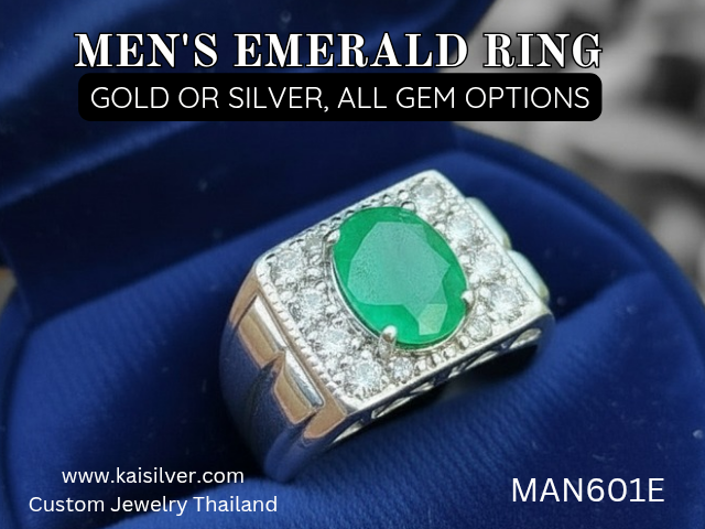 emerald gemstone ring for men