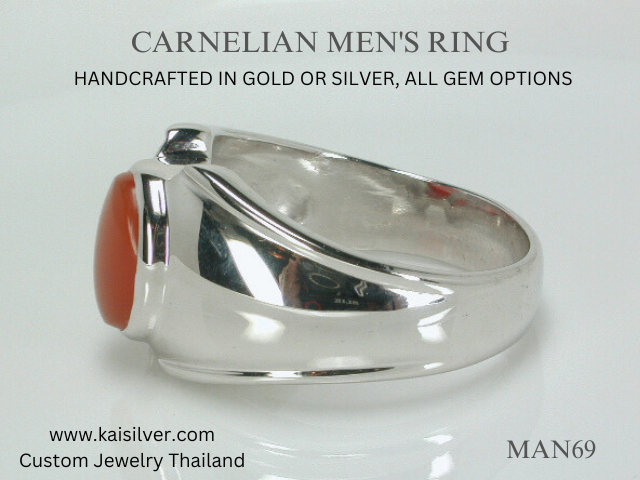carnelian ring for men 