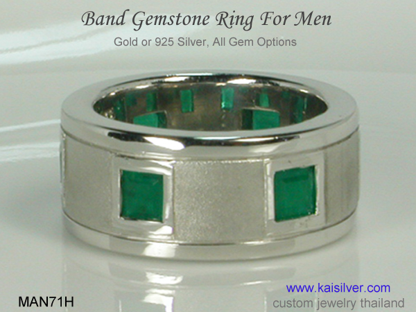 white gold ring for men