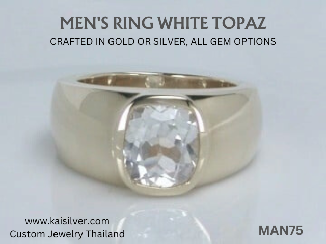white gold ring for men
