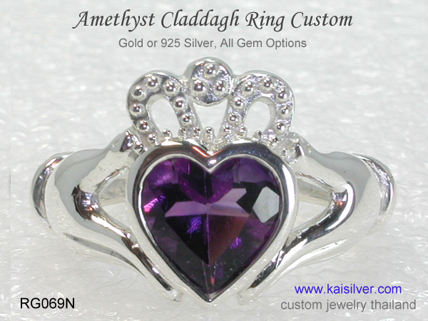 claddagh amethyst ring