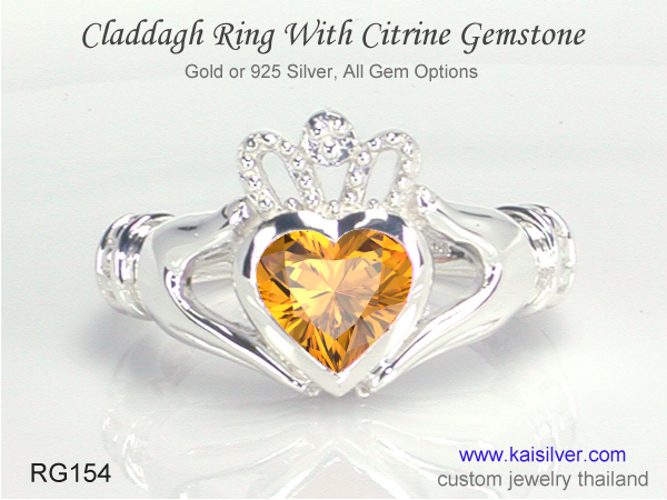 silver heart ring