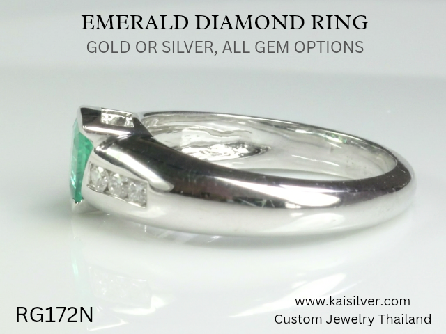 emerlad diamond ring