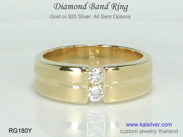 men's diamond band ring