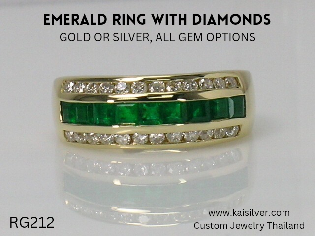 emerald band ring
