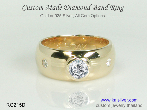 custom diamond band 14k