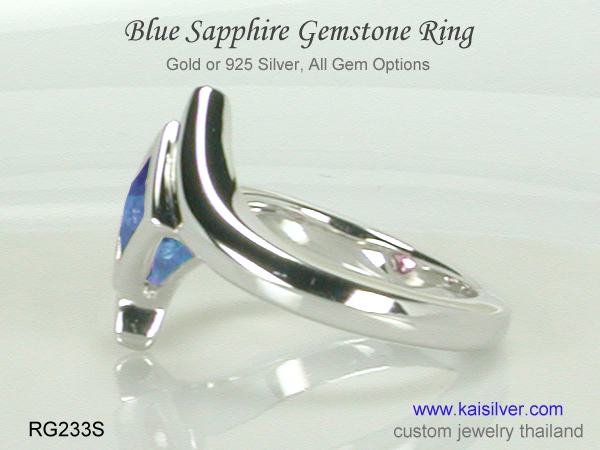 sapphire gold ring